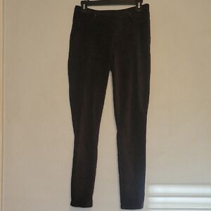 MeMoi Black Ribbed Spandex Trousers